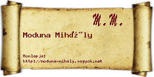 Moduna Mihály névjegykártya